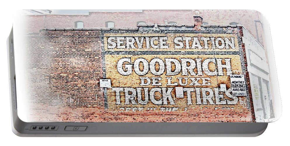 Goodrich Portable Battery Charger featuring the drawing Goodrich Tires by Greg Joens