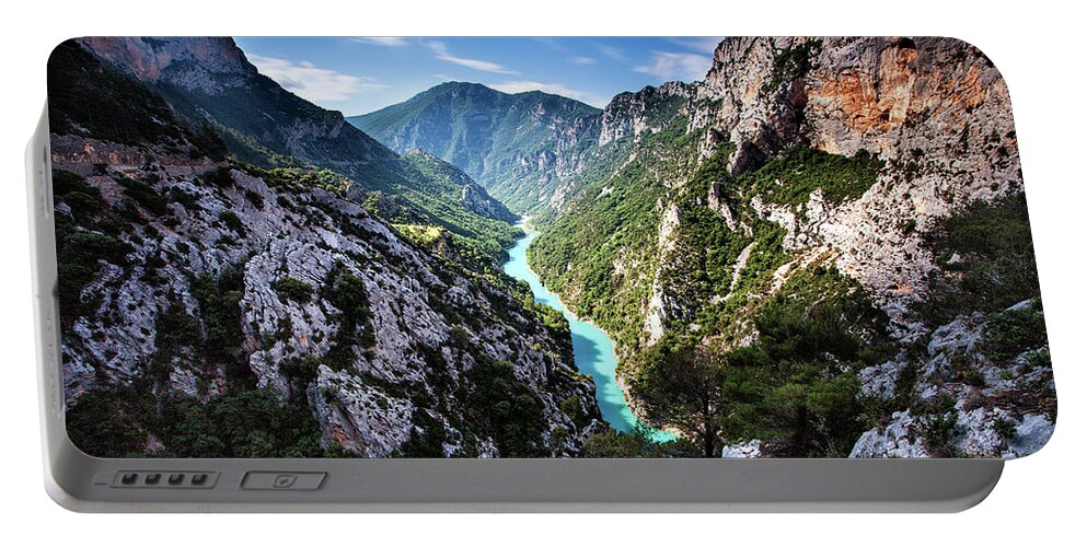 Mountains Portable Battery Charger featuring the photograph Gorge du Verdon by Jorge Maia