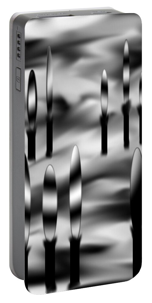 Tree Portable Battery Charger featuring the digital art Gradient Trees #3 by Carol Crisafi