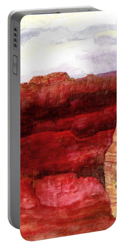 Grand Canyon Portable Battery Charger featuring the painting Grand Canyon S Rim by Eric Samuelson