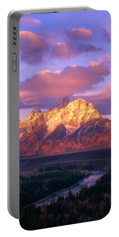 Mark Miller Photos Portable Battery Charger featuring the photograph Grand Teton Sunrise by Mark Miller