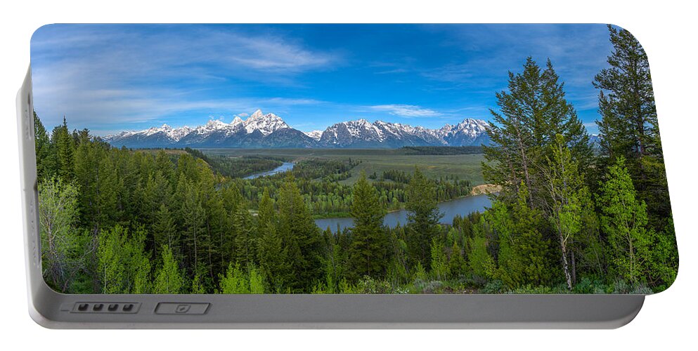 Tetons Portable Battery Charger featuring the photograph Grand Teton Vista by Darren White