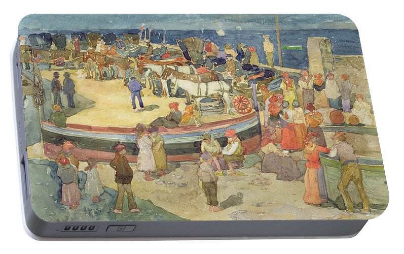 Grande Marina Portable Battery Charger featuring the painting Grande Marina Capri by Maurice Prendergast