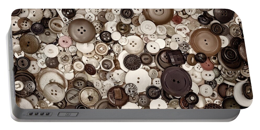 Buttons Portable Battery Charger featuring the photograph Grandmas Buttons by Scott Norris