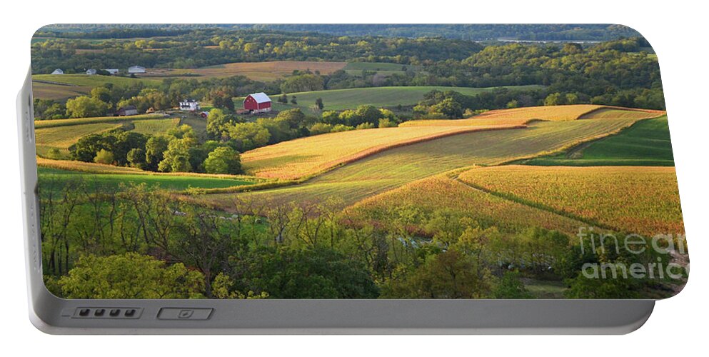 Iowa Portable Battery Charger featuring the photograph Iowa - Grant Wood Country by Ron Long