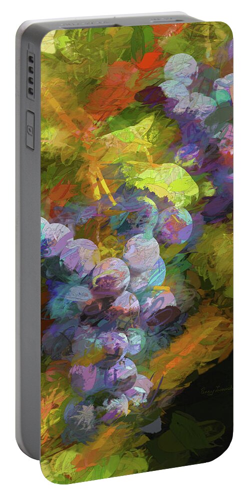 2004 Portable Battery Charger featuring the photograph Grapes in Abstract by Penny Lisowski