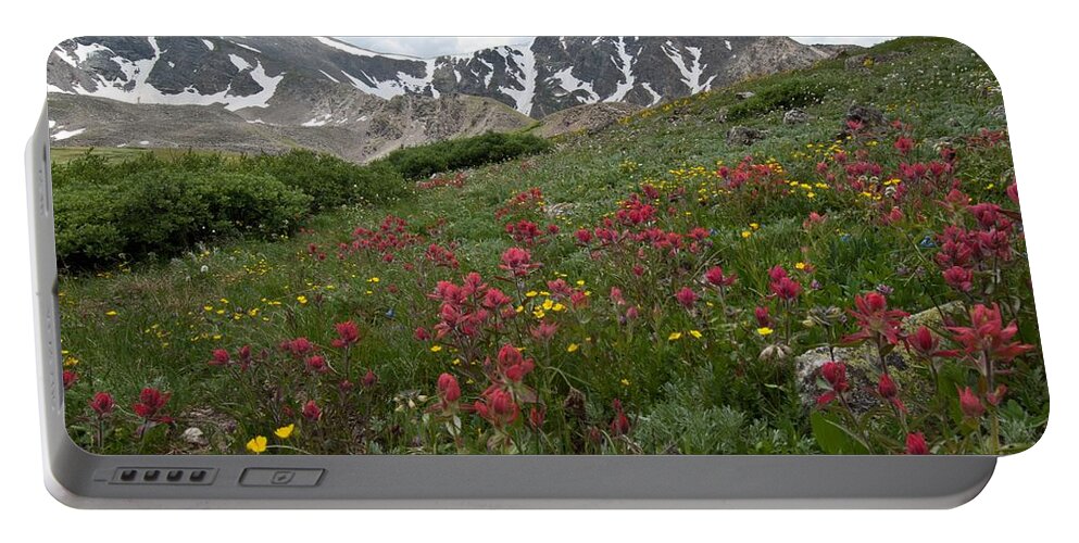 Gray's Peak Portable Battery Charger featuring the photograph Gray's and Torreys by Cascade Colors