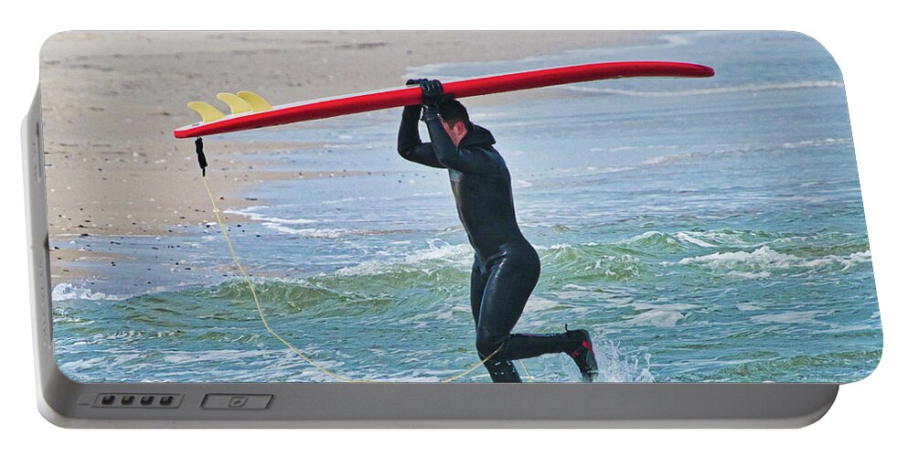 Surfer Portable Battery Charger featuring the photograph Great Day of Surfing by David Kay
