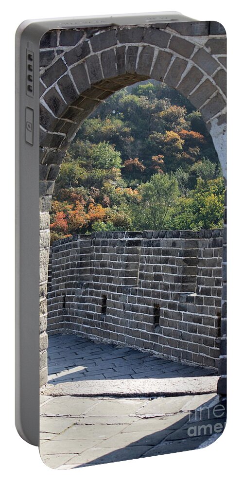 The Great Wall Of China Portable Battery Charger featuring the photograph Great Wall Archway with Path by Carol Groenen