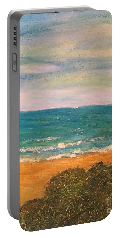 Pilbri Mood Art Portable Battery Charger featuring the painting Greece Impression by Pilbri Britta Neumaerker