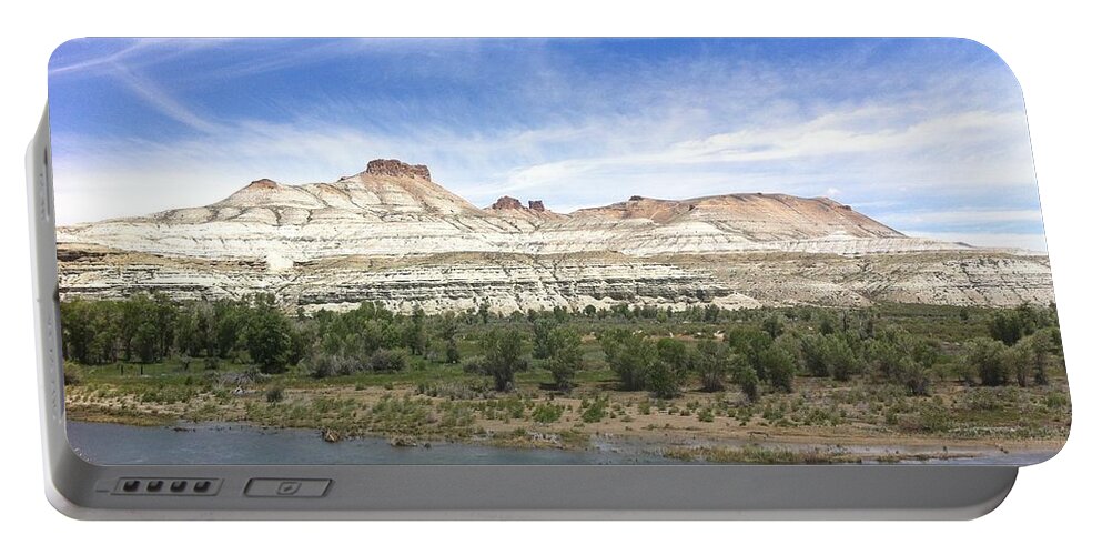 Green Portable Battery Charger featuring the photograph Green River Wyoming by Christy Pooschke