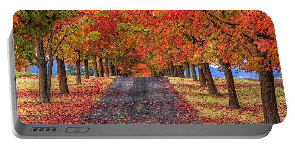 Greenbluff Portable Battery Charger featuring the photograph Greenbluff Autumn by Mark Kiver