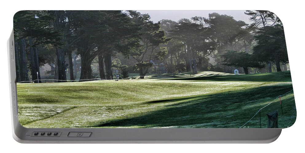 Tiger Portable Battery Charger featuring the photograph Greens Golf Harding Park San Francisco by Chuck Kuhn
