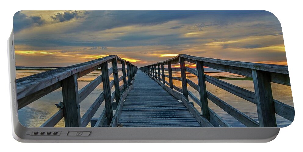 Grey's Beach Portable Battery Charger featuring the photograph Grey's Beach Sunset No 3 by Marisa Geraghty Photography