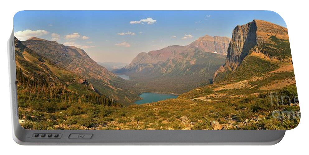 Grinnell Glacier Portable Battery Charger featuring the photograph Grinnell Glacier Trail View by Adam Jewell