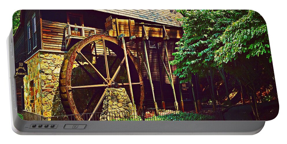 Gristmill Portable Battery Charger featuring the photograph Gristmill - Charlottesville Virginia by Judy Palkimas