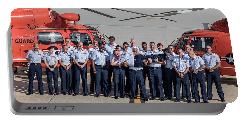 Us Coast Guard Air Station New Orleans All Hands Unit Photo Shoot Portable Battery Charger featuring the photograph Group 2 Fun Shot by Gregory Daley MPSA