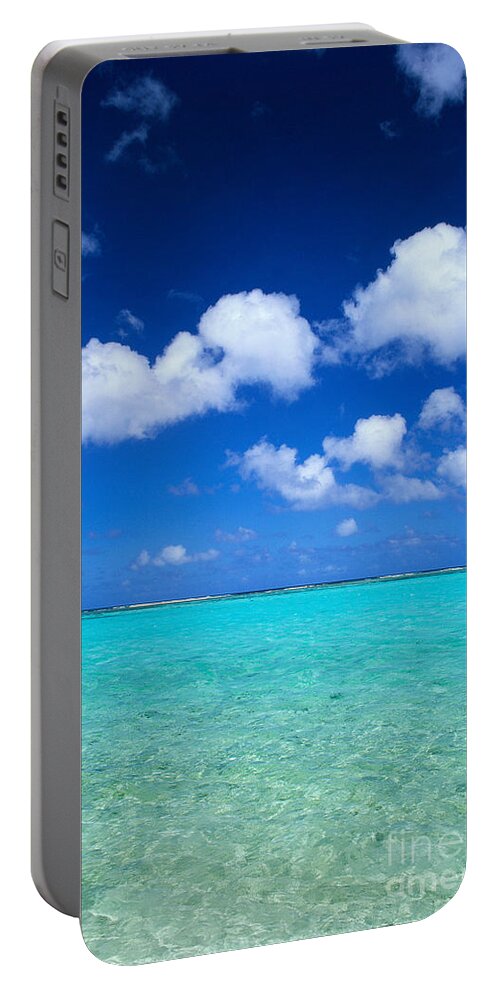 Aqua Portable Battery Charger featuring the photograph Guam, Tumon Bay by Greg Vaughn - Printscapes