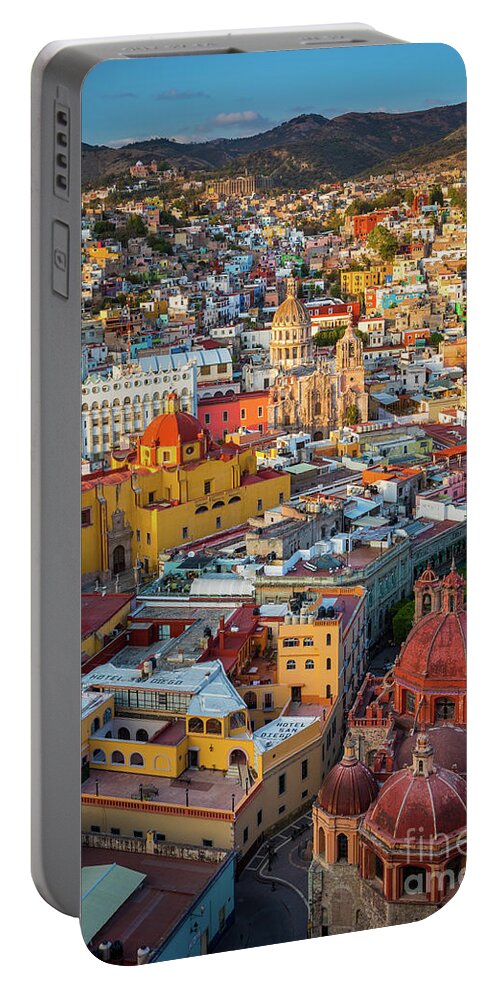 America Portable Battery Charger featuring the photograph Guanajuato From Above by Inge Johnsson