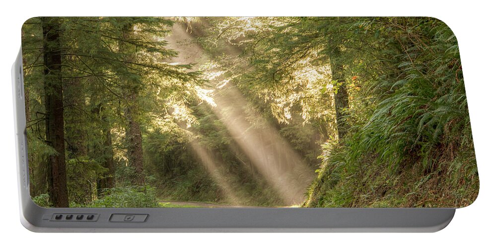 Cascade Head Portable Battery Charger featuring the photograph Guiding Light by Kristina Rinell