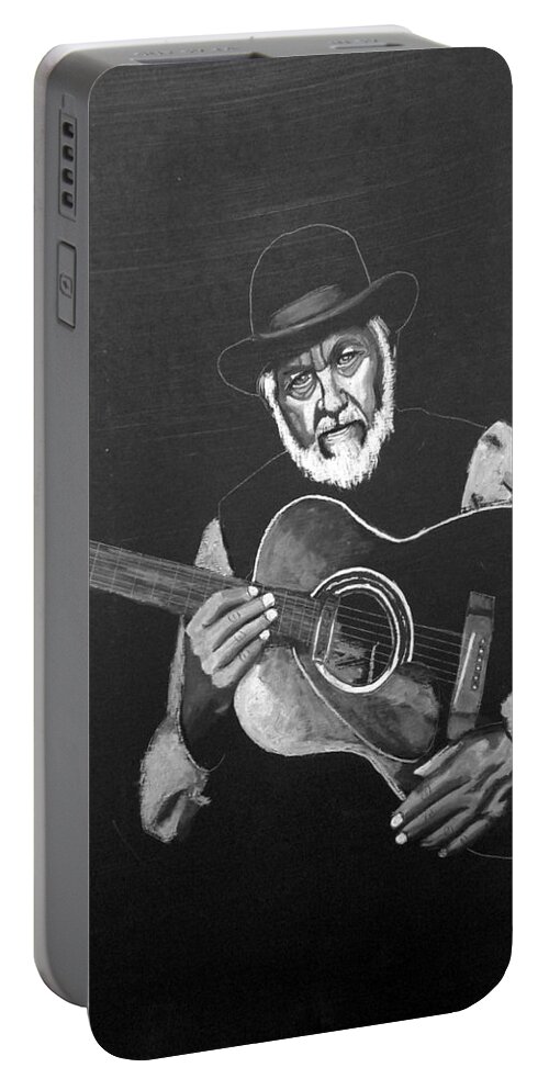 Guitar Portable Battery Charger featuring the painting Guitar Player by Richard Le Page