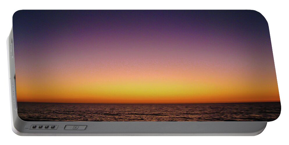 Sunset Portable Battery Charger featuring the photograph Gulf afterglow by Bradley Dever