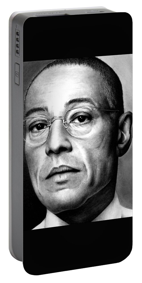 Giancarlo Esposito Portable Battery Charger featuring the drawing Gustavo Fring by Rick Fortson