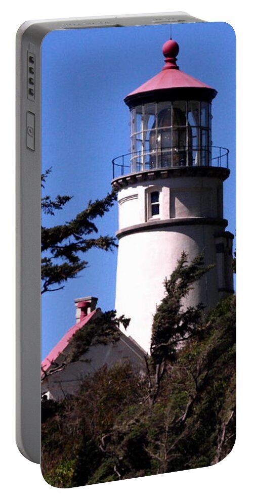 Oregon Portable Battery Charger featuring the photograph Haceta Light Station by Richard Thomas