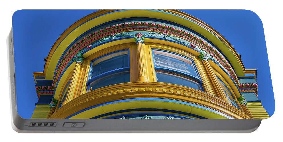 Architecture Portable Battery Charger featuring the photograph Haight Ashbury Painted Victorian by David Smith