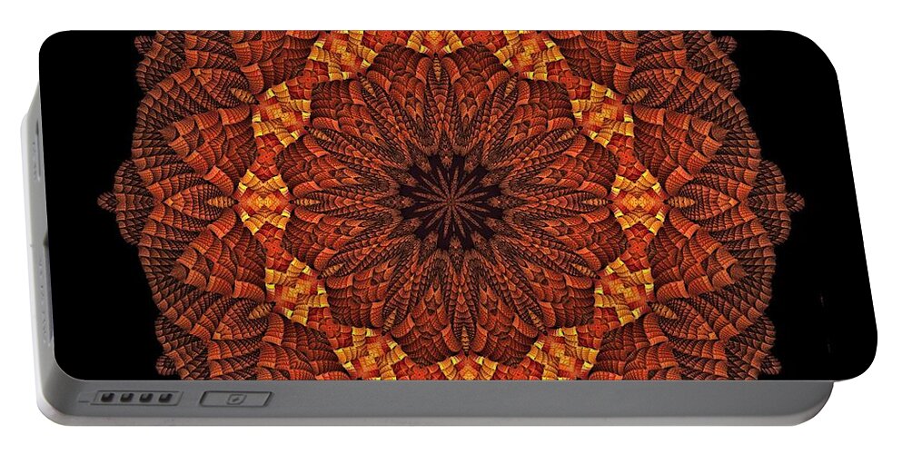  Portable Battery Charger featuring the digital art Halloween Kaleidoscope Sliver1-285 by Doug Morgan