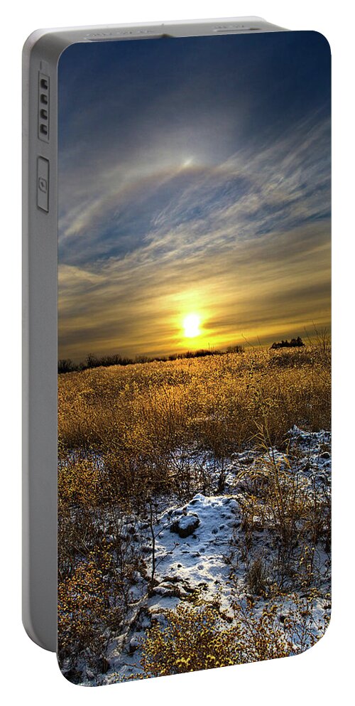 Horizons Portable Battery Charger featuring the photograph Halo by Phil Koch
