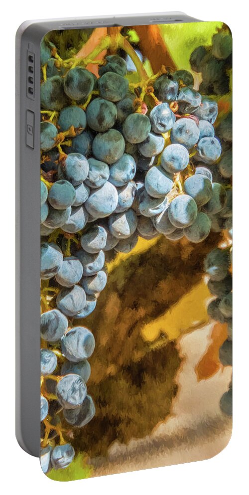 California Portable Battery Charger featuring the photograph Hanging Wine by David Letts