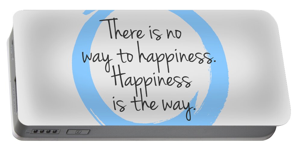Thich Nhat Hanh Portable Battery Charger featuring the digital art Happiness by Julie Niemela