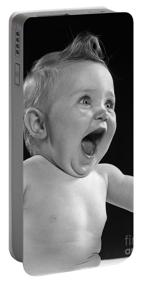 1950s Portable Battery Charger featuring the photograph Happy Baby, C.1950s by H. Armstrong Roberts/ClassicStock