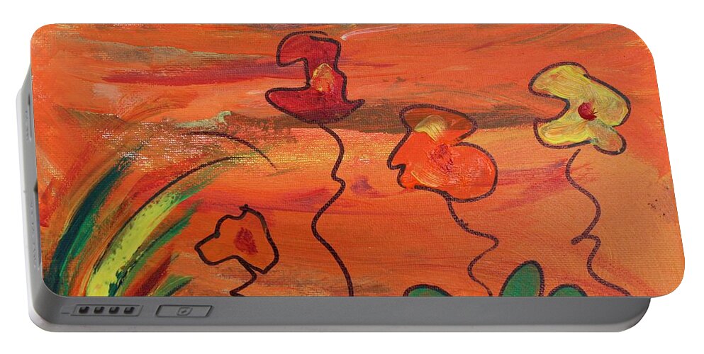 Happy Day Portable Battery Charger featuring the painting Happy Day by Sarahleah Hankes