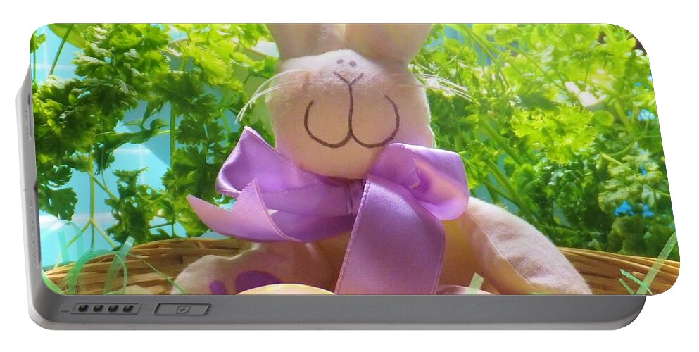 Bunny Portable Battery Charger featuring the photograph Happy Easter Everyone by Denise F Fulmer