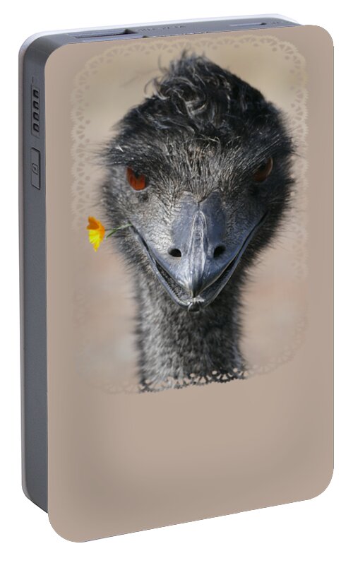 Emu Portable Battery Charger featuring the photograph Happy Emu by Ivana Westin