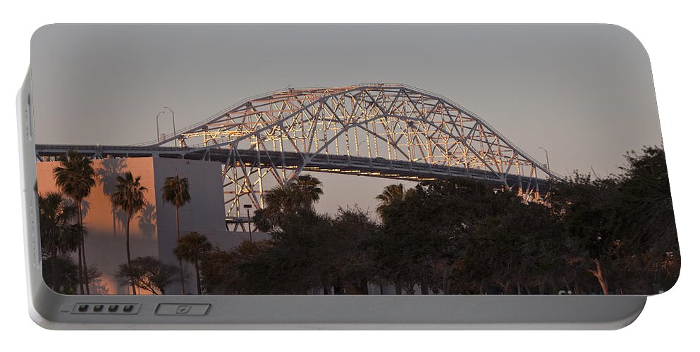Bridge Portable Battery Charger featuring the photograph Harbor Bridge, Corpus Christi by Inga Spence