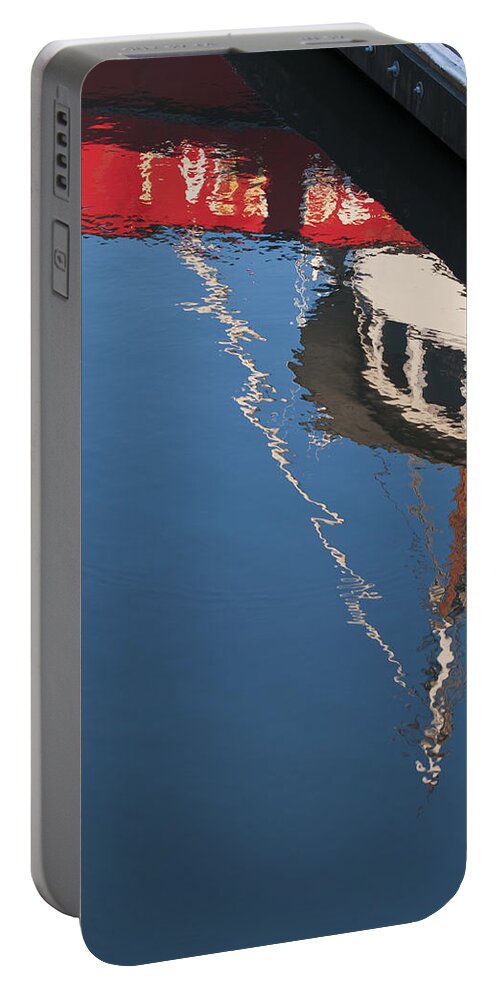 Dock Portable Battery Charger featuring the photograph Harbor Reflections by Robert Potts
