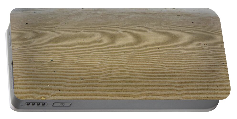 Harborview Beach Portable Battery Charger featuring the photograph Harborview Beach Sand Patterns by Marisa Geraghty Photography