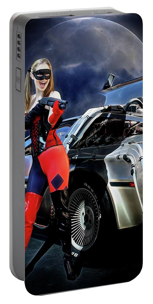 Harlequin Portable Battery Charger featuring the photograph Harlequin Time by Jon Volden