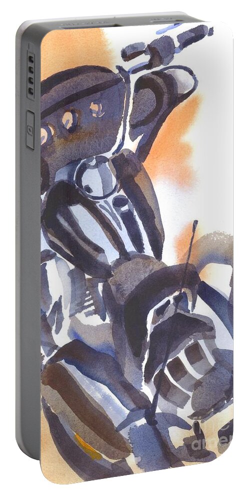 Motorcycle Iv Portable Battery Charger featuring the painting Motorcycle IV by Kip DeVore