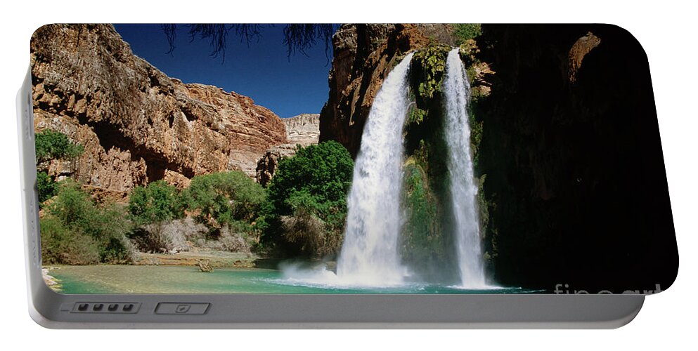 Havasupai Portable Battery Charger featuring the photograph Havasu Falls Classic View by Kathy McClure