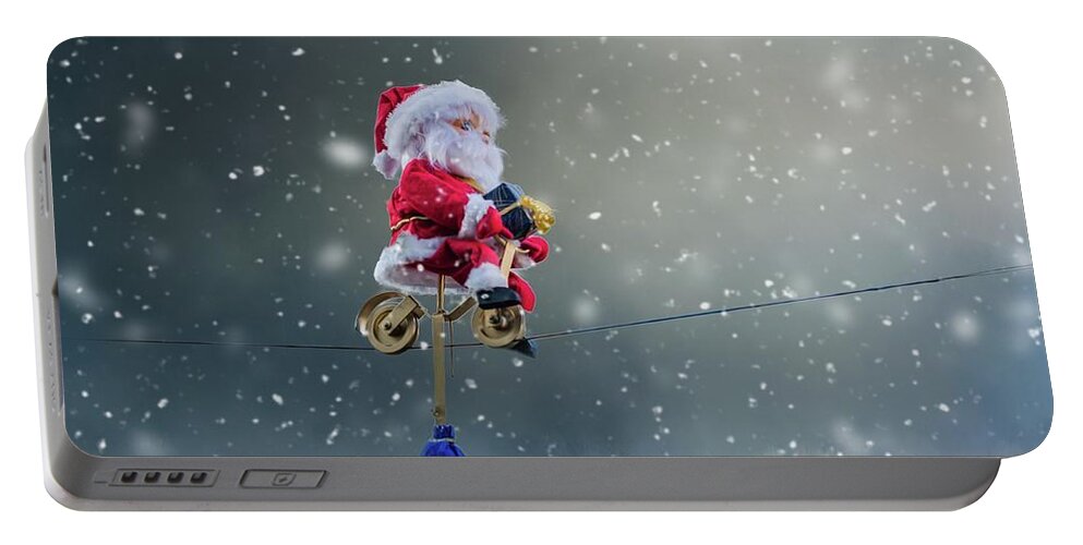 Santa Claus Portable Battery Charger featuring the photograph Have You Been Nice Or Naughty? by Eva Lechner