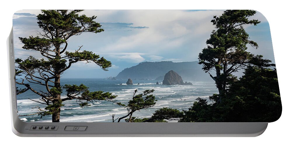 Cannon Beach Portable Battery Charger featuring the photograph Haystack Views by Darren White