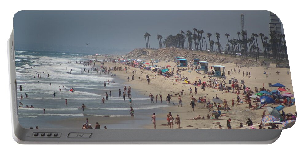 Beach Scene Portable Battery Charger featuring the photograph Hazy Lazy Days of Summer by Colleen Cornelius