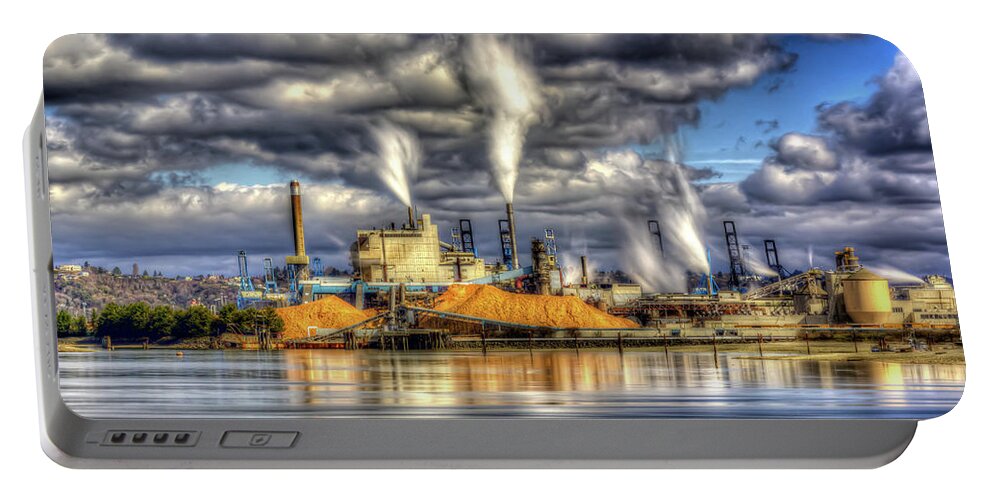 Westrock Portable Battery Charger featuring the photograph HDR - WestRock Plant Tacoma, WA by Rob Green