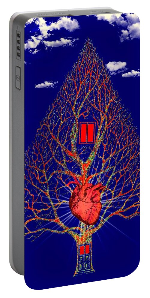 Love Portable Battery Charger featuring the digital art Heart Is The Abode Of The Spirit by Paulo Zerbato