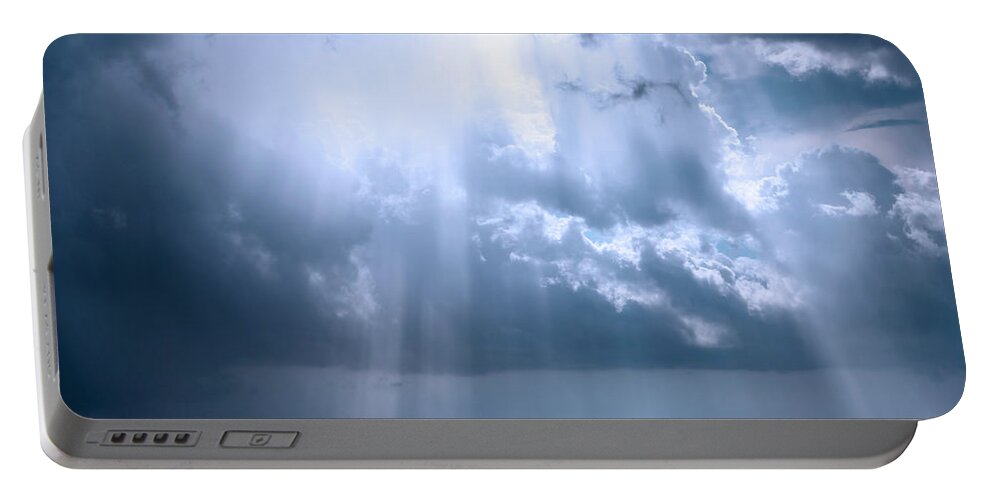 Cloud Portable Battery Charger featuring the photograph Heavenly Glory by Theresa Campbell