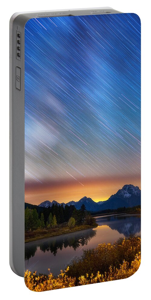 Mount Moran Portable Battery Charger featuring the photograph Heavens Rains by Darren White